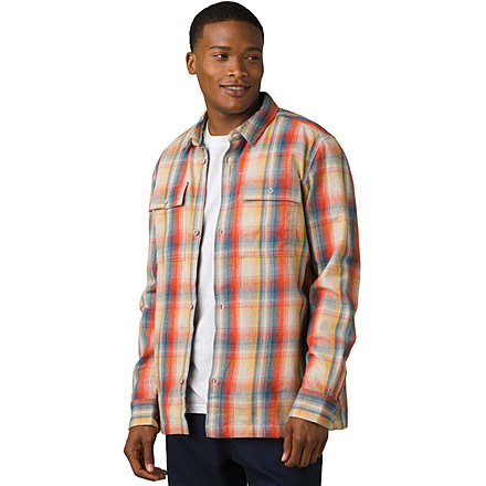 prAna Glover Park Lined Flannel, Stone, XLarge, 1964501-250-ST-XL