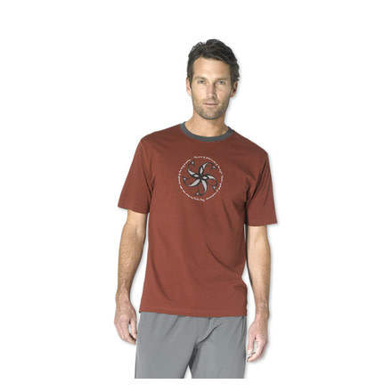 prAna Golden Fish Dri Balance T - Mens-Brick-Medium