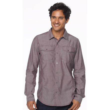 prAna Hollis Slim Shirt - Men's-Dark Mahogany-X-Large