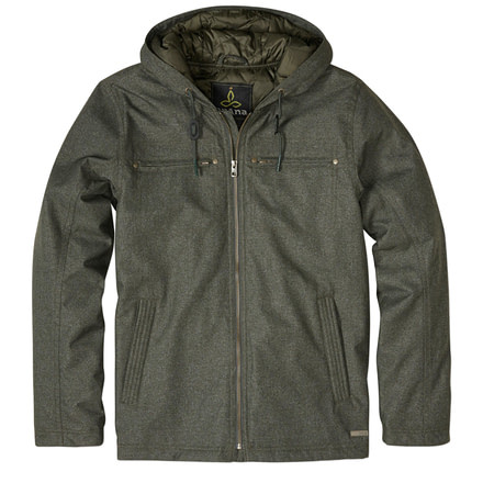 prAna Holmes Jacket - Men's-Dark Olive Heather-Medium