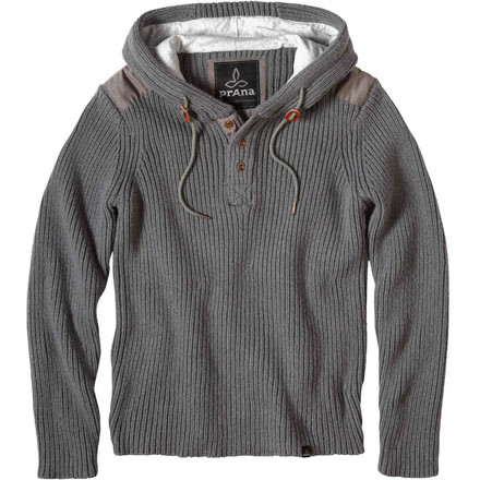 prAna Hooded Henley Sweater - Men's -Gravel-XX-Large