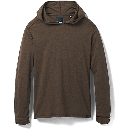prAna Hooded T-Shirt, Black Olive Heather, Small, 1965541-300-ST-S