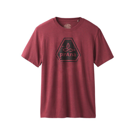 prAna Icon Short Sleeve T-Shirt - Mens, Rusted Roof Heather, Small, M11191468 -612-S