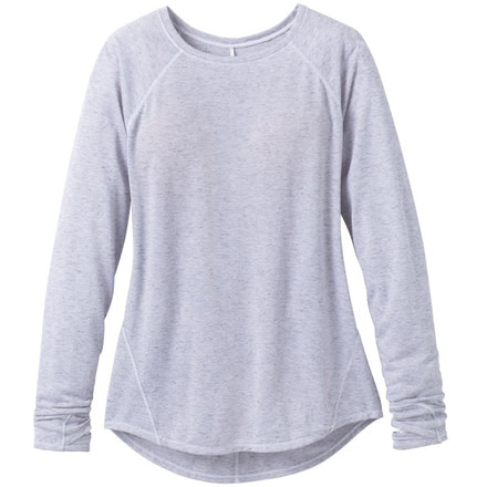 prAna Iselle Long Sleeve Tee - Womens, Silver Heather, Large, W21190655-SVHT-L
