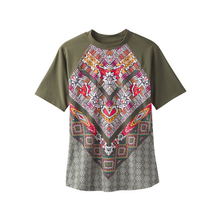 prAna Janae Sun Top Womens, Cargo Marrakesh, Large, W11181075-CAMA-L