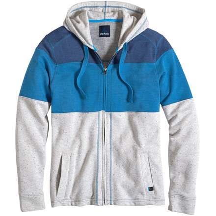 prAna Jax Full Zip Hoodie - Men's-Blue Ash-Medium