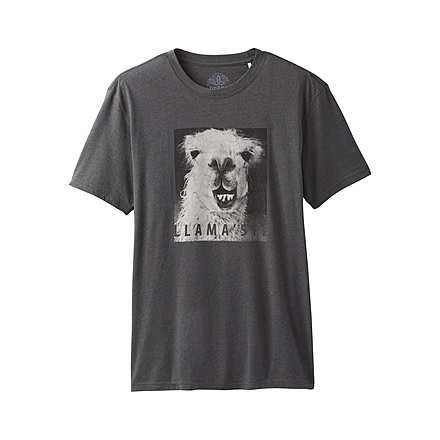 prAna Llama'ste Journeyman Tee - Men's, Charcoal Heather, Large, M11180480-CCHT-L