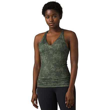 prAna Locano Bra Tank, Kale Wildflower, Medium, 1963271-300-M
