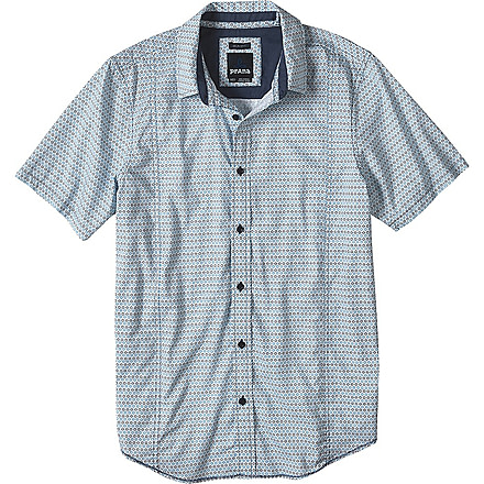 prAna Lukas Slim Short Sleeve Shirt - Men's-Electro Blue-Small