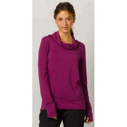 prAna Marin Pullover Top - Women's-Black Plum Stripe-Medium