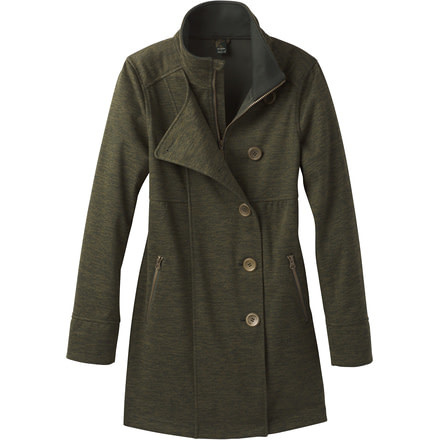 prAna Martina Long Heathered Jacket - Women's, Dark Olive, X-Large, W23170280-DKOL-XL