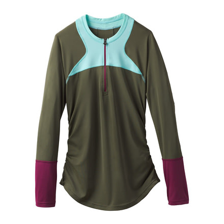prAna Martine Sun Top Womens, Cargo Green Color Block, Medium, W21181074-CGCX-M