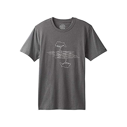 prAna Mears Short Sleeve Tee Mens, Charcoal Heather, Medium, M11180465-CCHT-M
