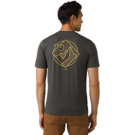 prAna Mountain Maven SS T-Shirt - Mens, Charcoal Heather, S, 1966601-001-SL-S