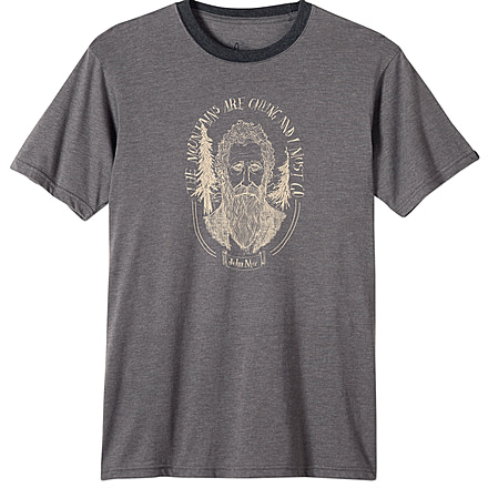 prAna Muir Ringer T-Shirt - Men's -Charcoal-Small