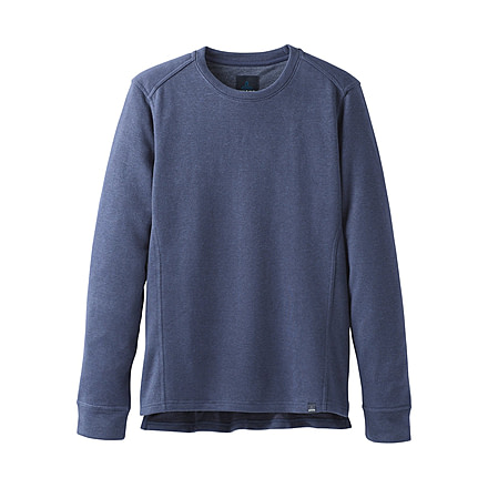 prAna Norcross Long Sleeve Crew - Men's, Equinox Blue Heather, Small, M23181378-EBHT-S