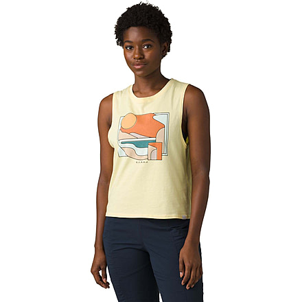 prAna Organic Graphic Sleeveless Shirt - Womens, Sunlight Torrey, S, 1962781-700-S