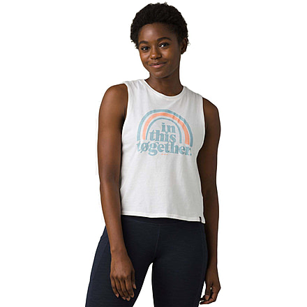 prAna Organic Graphic Sleeveless Top, In This Together, Medium, 1962781-101-M