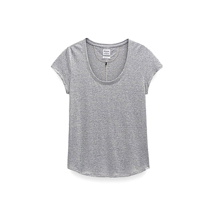 prAna Cozy Up Scoop Neck Tee - Womens, Heather Grey, L, 1967271-020-L