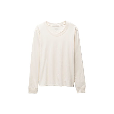 prAna Everyday Vintage-Washed LS Tee - Womens, Canvas, M, 2057021-250-M