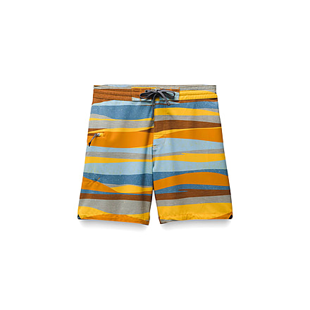 prAna Fenton Boardshort 9 Inch Inseam - Mens, Ochre Star Swell Stripe, 40, 1969521-970-09-40