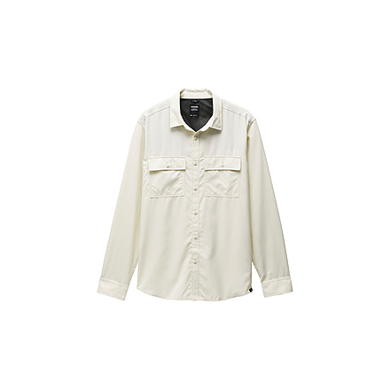 prAna Lost Sol Long Sleeve Shirts - Mens, Chalk, S, 1972361-101-SL-S