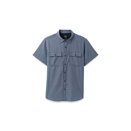 prAna Lost Sol Short Sleeve Shirts - Mens, Nautical Heather, M, 1972351-400-ST-M