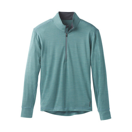 prAna Pratt 1/4 Zip Mens, Starling Green, Large, M21181418-STGR-L