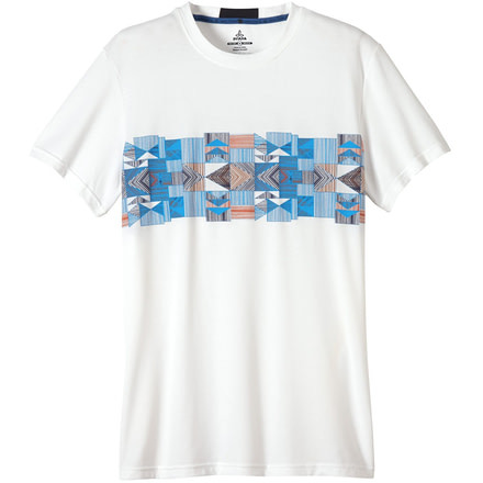prAna Printed Ridge Tech T-Shirt - Men's -White-Medium