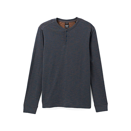 prAna Ronnie Henley II Top - Men's, Large, Dark Sky Heather, 1968041-400-ST-L