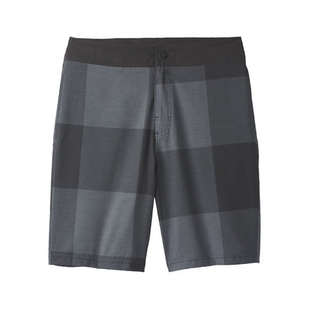 prAna Saxton Short 9 Inch Inseam - Mens, Charcoal Buffalo Plaid, 34 Waist, M31191448 -030-34