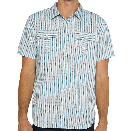 prAna Torres Short Sleeve Shirt - Men's-Dusty Blue-Medium