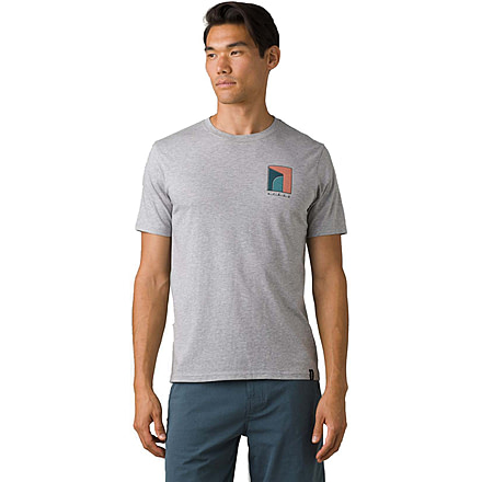 prAna Torreys Peak T-Shirt - Mens, Medium Heather Grey, L, 1965501-020-SL-L