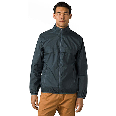 prAna Transit Range Windbreaker Jacket -Mens, Grey Blue Topo, M, 1967801-020-M