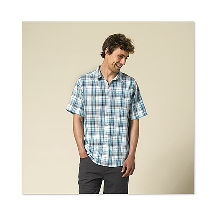 prAna Vincent Short Sleeve - Men's-Blue-Small
