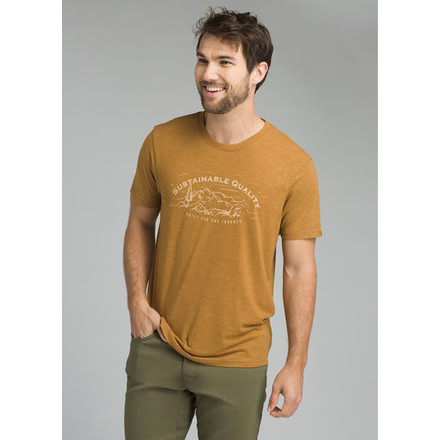 prAna Wayfree T-Shirt - Mens, Bronzed Heather, Medium, M13180491-BZHT-M