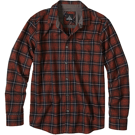 prAna Woodman Flannel Shirt - Men's-Rust-Small
