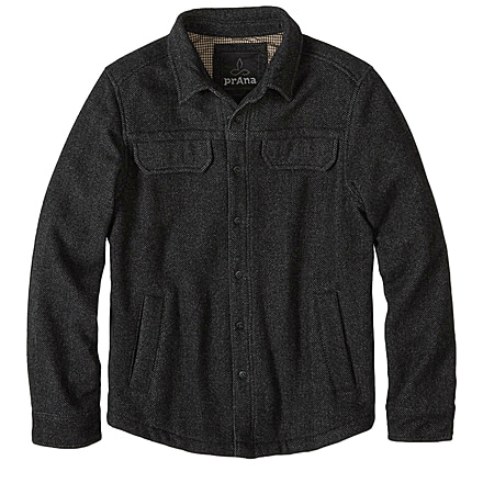 prAna Wooley Jacket - Men's-Charcoal Tweed-Small