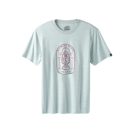 prAna Yates Short Sleeve T-Shirt - Mens, Agave Heather, Large, M11191518 -778-L