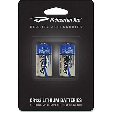 Princeton Tec Lithium Cr123 Batteries, 2 Pack BAT-123