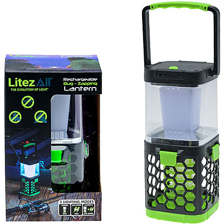 LitezALL Rechargeable Bug Zapper Lantern W/carry Handle