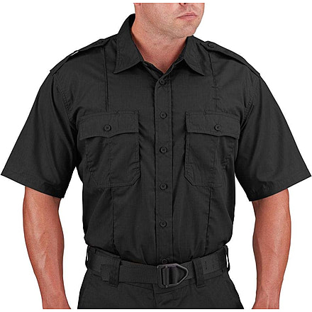 Propper Duty Ripstop Short Sleeve Shirt - Mens, Black, XXL, F533650001XXL