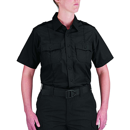 Propper Duty Ripstop Short Sleeve Shirt - Womens, Black, 4XL, F5337500014XL