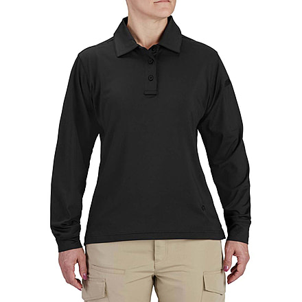 Propper EdgeTec Long Sleeve Polo - Womens, Black, XXL, F58255M001XXL