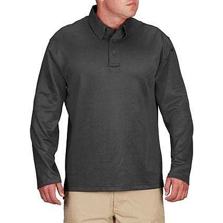 Propper I.C.E. Performance Long Sleeve Polo - Mens, Charcoal, M, F531572015M
