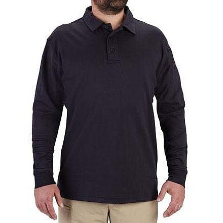 Propper Uniform Cotton Long Sleeve Polo - Mens, Midnight Navy, L, F58225N414L
