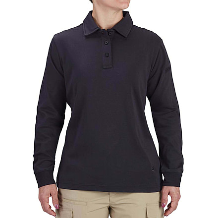 Propper Uniform Cotton Long Sleeve Polo - Womens, Midnight Navy, XL, F58235N414XL