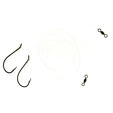 Pucci Delta Special Snelled Hook, Double, Size 4/0, 2 Per Pack, DELTA-4/0