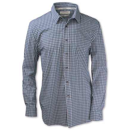 Purnell Gingham Long Sleeve Shirt - Mens, Navy/White, Medium, 10104548-421-M