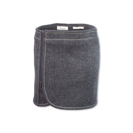 Purnell Herringbone Wool Zip Skirt - Womens, Charcoal, 10, 10213586-010-10